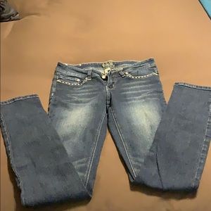 Straight legged jeans